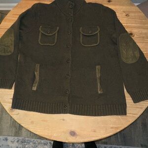 Ralph Lauren Olive Knit Cardigan